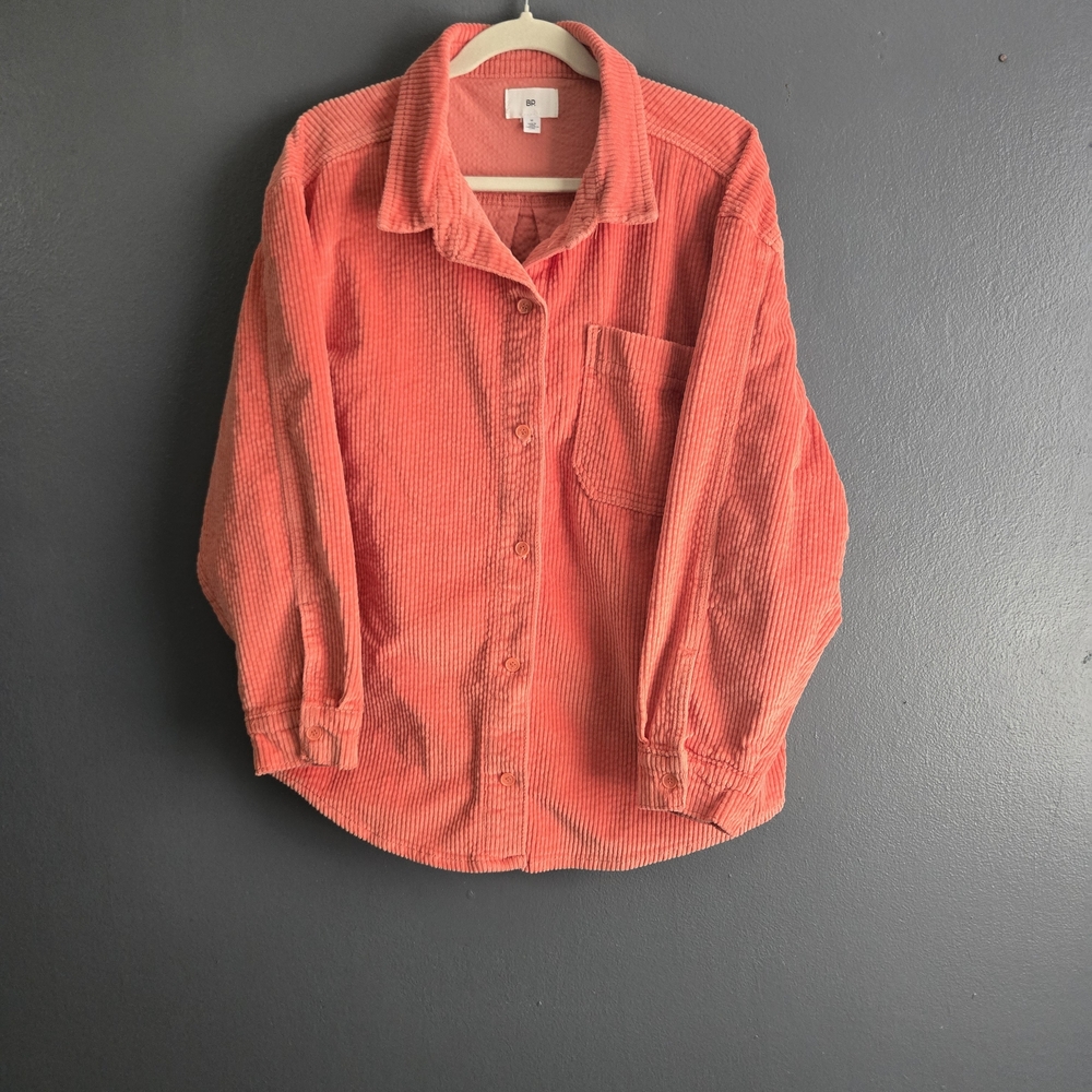 BP By Nordstrom Coral Chunky Corduroy Shacket Shirt Jacket - Picture 1 of 4